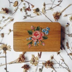 Sac à main en bois - florale– Semha