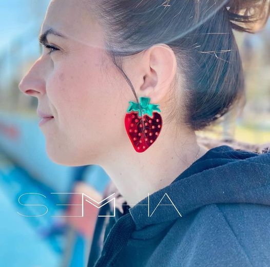 Strawberry-boucles d'oreilles