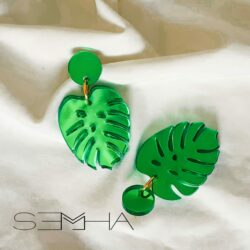 Boucles d'oreilles jungle verte made par Semha.store
